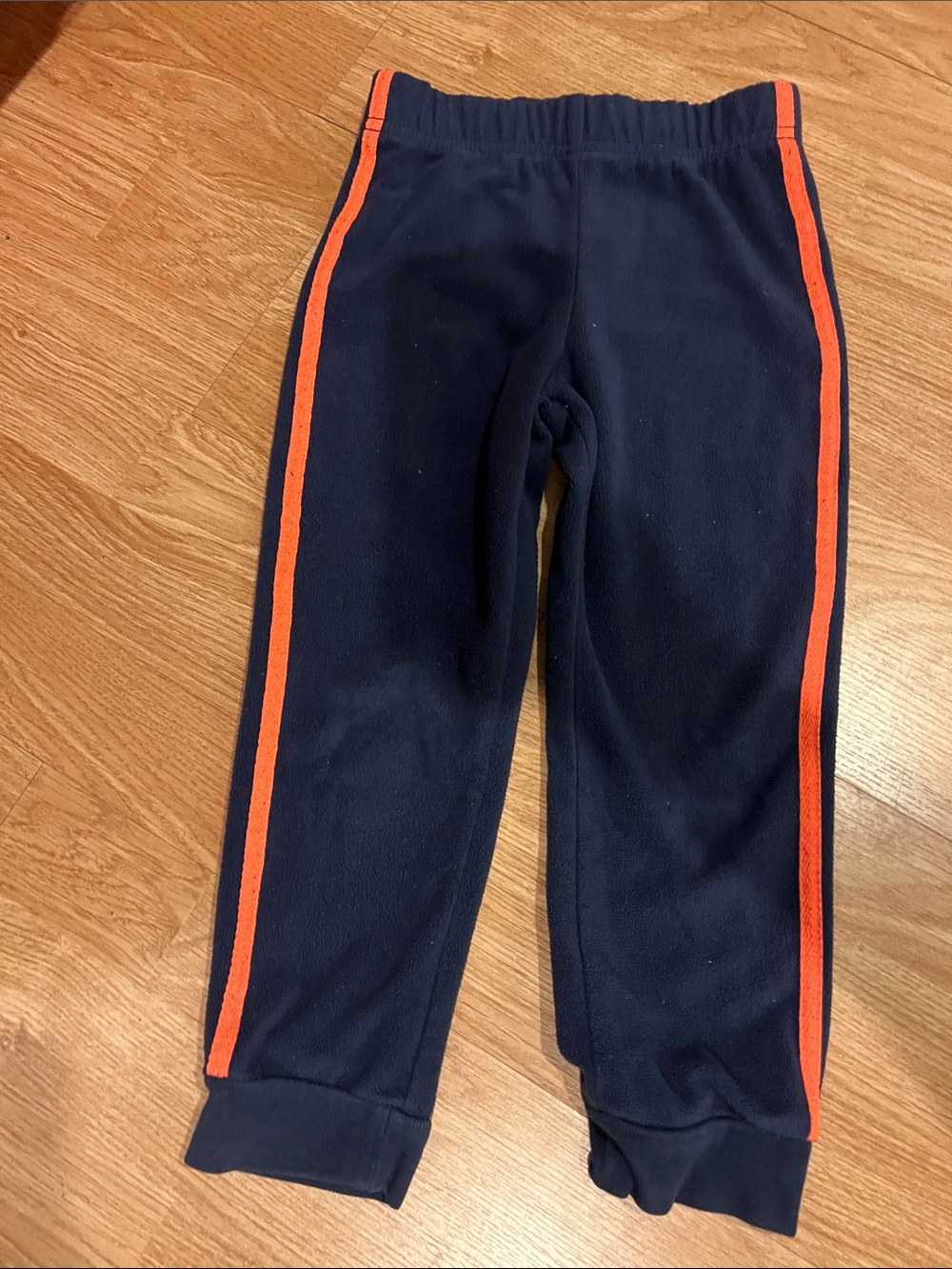 Carter's Navy Sweatpants with Bright Orange Side Stripes
